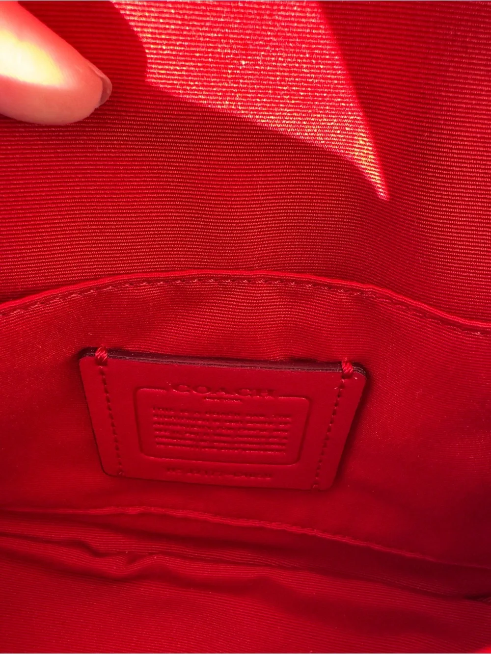 Coach Red Logo Crossbody with Gold Hardware